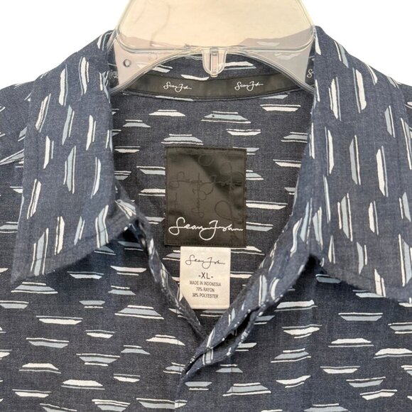 Sean John Mens Short Sleeve Button Down Casual Shirt - Size XL - Picture 3 of 7